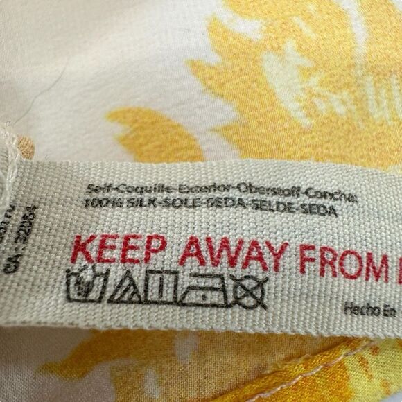 Free People Intimately Silkin' Around Sleep Shirt Yellow Floral, L - Picture 8 of 10